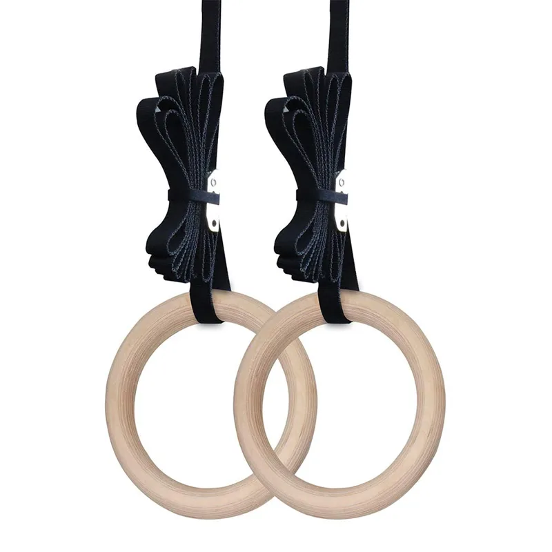 Gymnastic Ring Wood - 28/32MM Fitness Wooden Gymnastics Rings Fitness