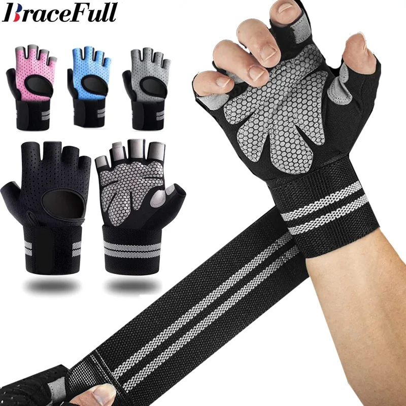 Crossfit Workout With Equipment - 1Pair Half Finger Gym Fitness Gloves