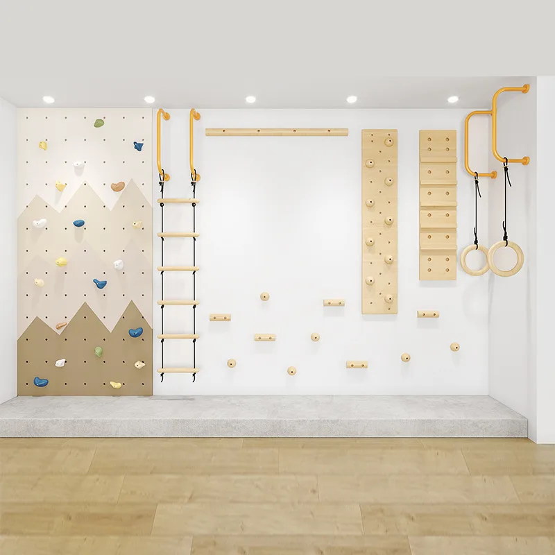 Kids Indoor Wooden Climbing Wa - đánh giá và giá Gymnastic Ring Wood