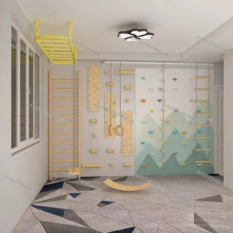 Kids Indoor Wooden Climbing Wa - đánh giá và giá Gymnastic Ring Wood