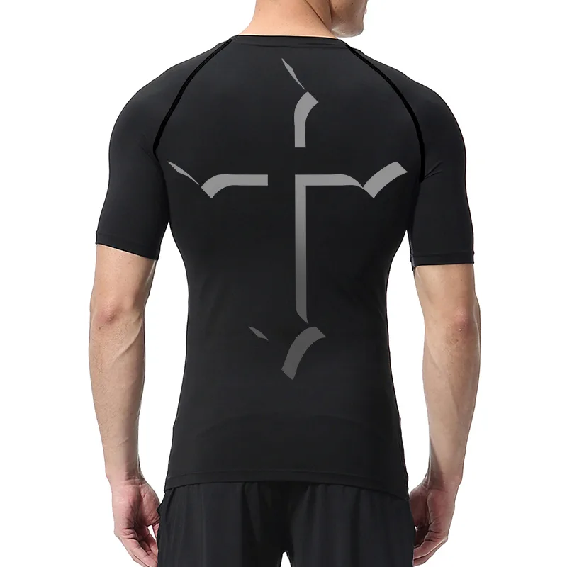 Cross Print Compression Shirt  - đánh giá và giá Crossfit Gym