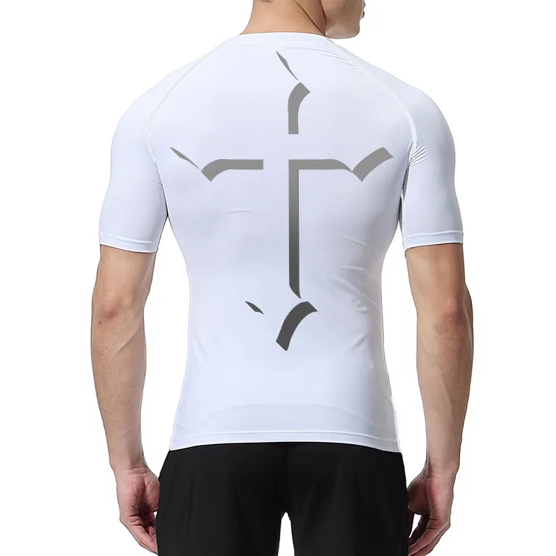 Cross Print Compression Shirt  - đánh giá và giá Crossfit Gym