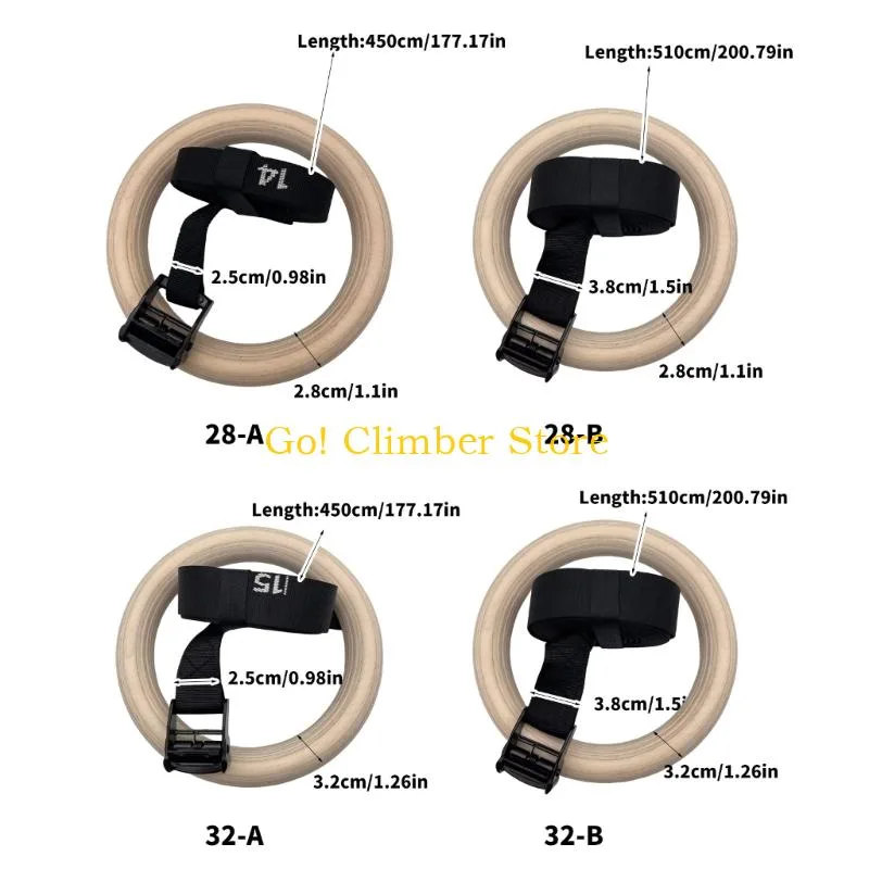 Q84C Gỗ Có Thể Điều Chỉnh Thể  - đánh giá và giá Gymnastic Ring Wood