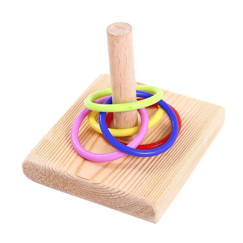 Bird Training Ring Toy Parrot  - đánh giá và giá Gymnastic Ring Wood