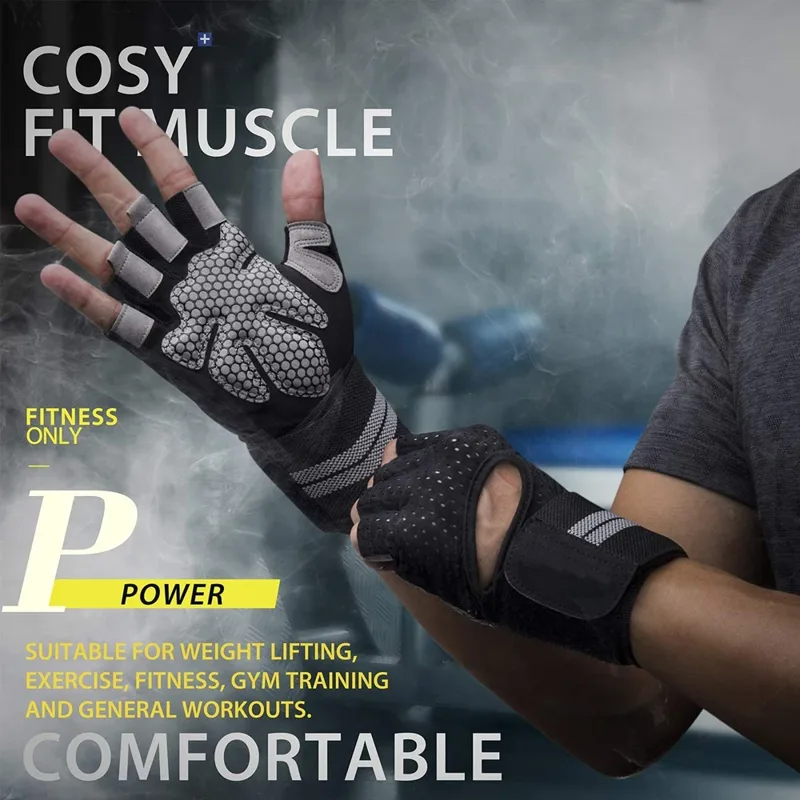 1Pair Half Finger Gym Fitness  - đánh giá và giá Crossfit Workout With Equipment