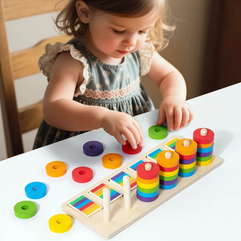 Montessori Memory Training Col - đánh giá và giá Gymnastic Ring Wood
