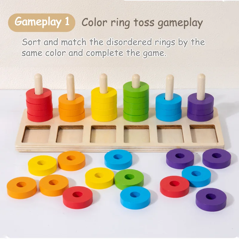 Montessori Memory Training Col - đánh giá và giá Gymnastic Ring Wood